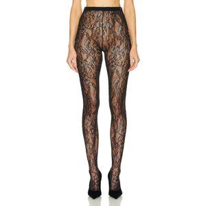 WARDROBE.NYC Black Lace Sheer Tights